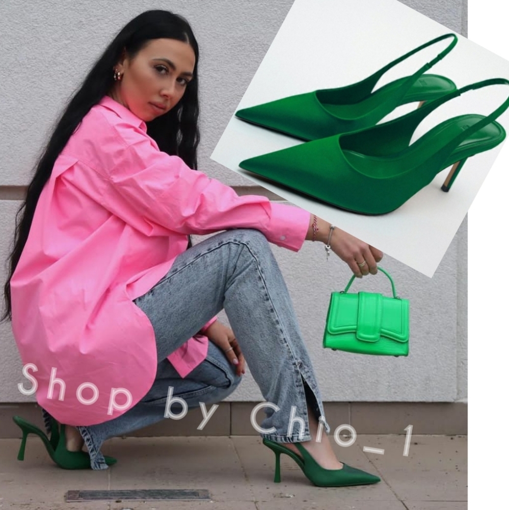 ZARA SLINGBACK HEELED SHOES Bloggers Favorite